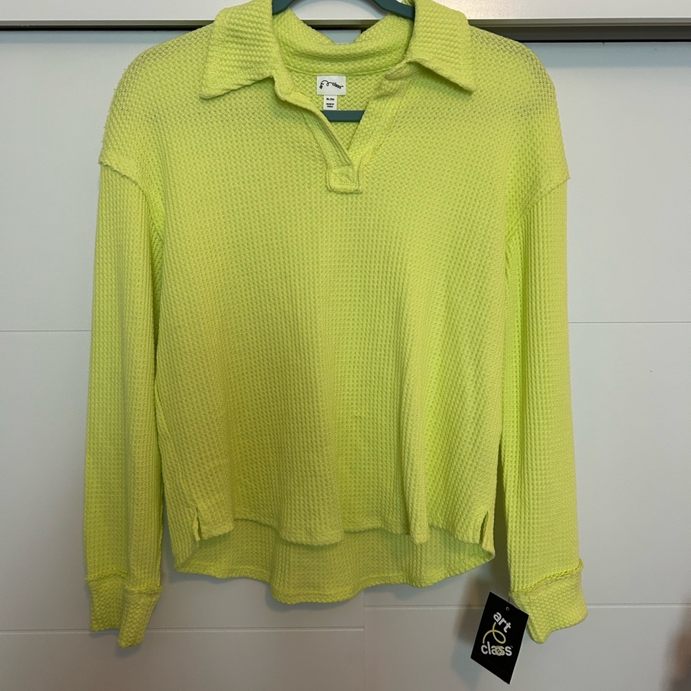 art class Lime Green Sweater